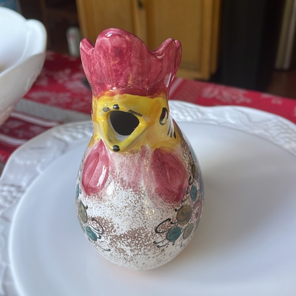 Vintage Italian Firenze Ceramic Rooster Chicken Pitcher mug - Picture 5 of 12